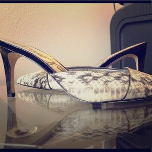 Classy Fine Point Heels Edelman, Sam Snake Skin 8M